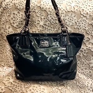 Coach Green Vynal Leather